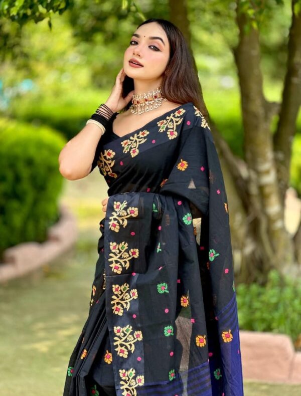 ‎🥻টাঙ্গাইলের তাঁতের তৈরি পিওর সুতি শাড়ি 🖤 Code -100-12